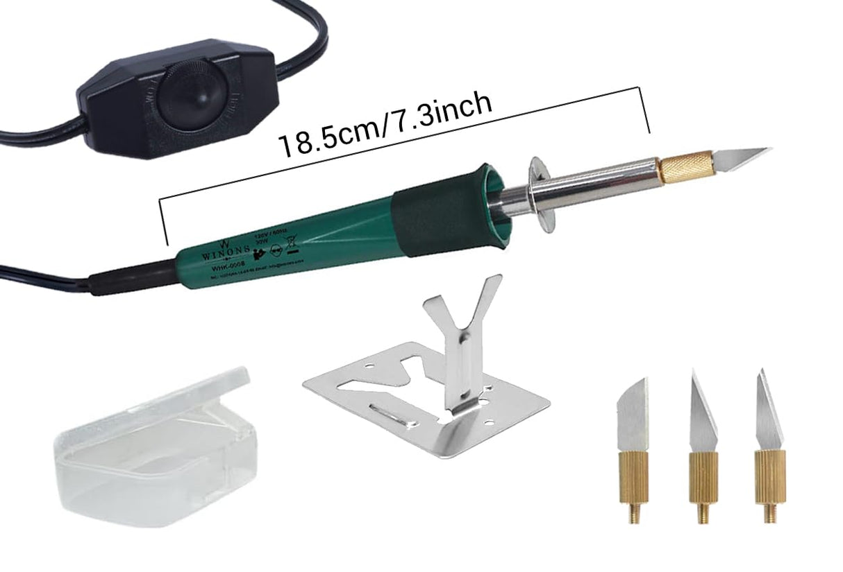 WINONS Hot Knife Plastic Cutter Tool with Temperature Control (Set of 5), WHK0008 Multipurpose Stencil Cutter and Foam Cutter WINONS