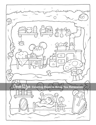 Creepy Cutie: Coloring Book for Adults and Teens Featuring Goth Kawaii and Spooky Cute Creatures of All Kinds and Many More Coco Wyo LLC