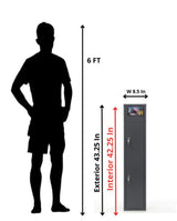 Buffalo 1115 Gun Rifle (32.5"-42") Safe Storage Cabinet Key Lock with Separate Shelf for Handguns Ammo SK New Interiors