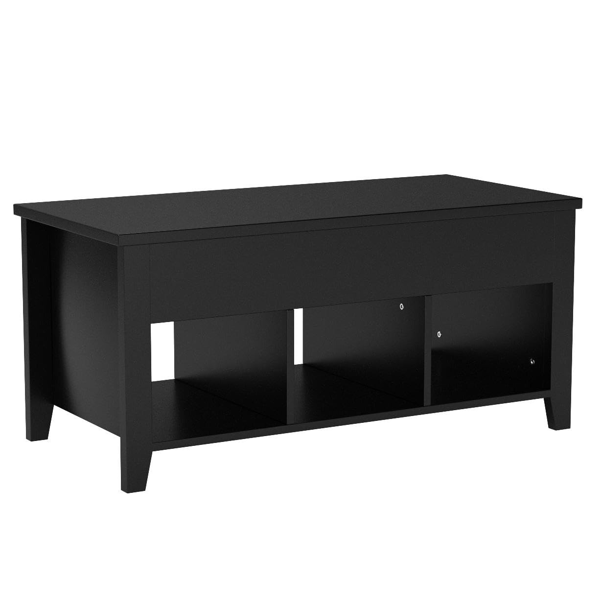 Tangkula Lift Top Coffee Table, Wood Home Living Room Modern Lift Top Storage Coffee Table w/Hidden Compartment Lift Tabletop Furniture (Black) - WoodArtSupply