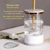 Babluble Electric Paint Brush Cleaner, Rinse Cup, Brush Rinser for Painting, Brush Cleaning Washer Rinser for Acrylic, Watercolor Painting, Makeup Brush Cleaner,Brush Holder (1, White) Babluble