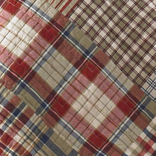 Eddie Bauer - Twin Quilt Set, Reversible Cotton Bedding with Matching Sham, Luxurious Bedding Set (Hawthorne Brown, Twin) Eddie Bauer