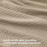 Bedsure Luxury Waffle Duvet Cover King Size - Textured Duvet Cover Set, Soft, Breathable Bedding Set (104"x90") with 2 Pillow Shams for All Season, Khaki, Comforter Not Included Bedsure