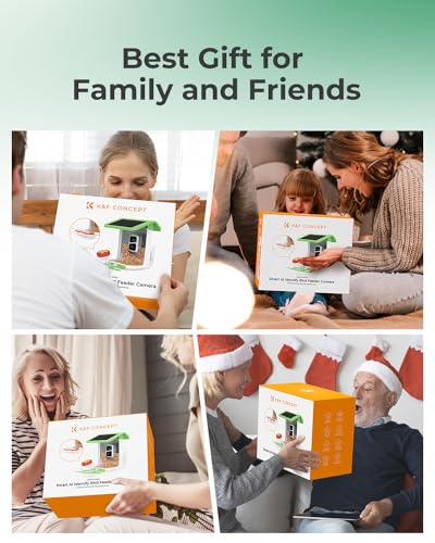 Smart Bird Feeder with Camera, 2-in-1 Bird Feeder Perch, 1080P HD AI Identify Hummingbird Feeder Camera, Auto Capture Bird Videos & Identify 10000+ K&F Concept