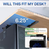 VIVO Under Desk and Wall 8.3 to 13 inch Wide Office and Gaming PC Mount, Large Computer Case CPU Machine Holder with Swivel and Locking, Holds 44 lbs, Black, MOUNT-PC01L VIVO
