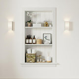 Houseables Recessed Wall Niche, Recessed Medicine Cabinet, Medicine Cabinet Insert, In Wall Shelf, Bathroom Niche, Insert for Drywall, Between Studs Shelf Replacement, Without No Mirror, 14x24 (17x27) Houseables