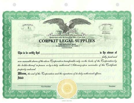 New! Corpkit Customized Hotstamp Thriftkit Corporate Kit with Printed Minutes & Bylaws/Operating Agreement, Binder, Slipcase, Corporate Seal, Certificates (Black, LLC) Corpkit Legal Supplies