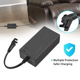 Power Recliner Power Supply, Sopito Universal 2-Pin AC/DC Adapter 100-240V, Quality 29V 2A Switching Transformer, Replacement Part for Recliner/Electric Sofa/Lift Chair/Couch/Standing Desk Sopito