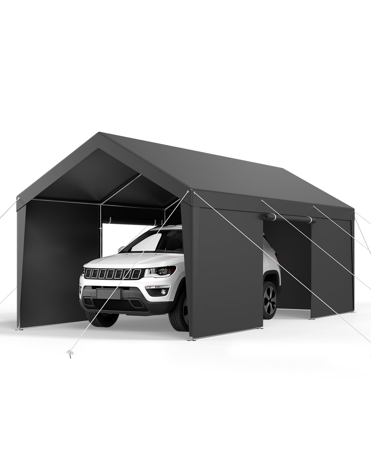 VEVOR 10x20 FT Heavy Duty Carport, Car Port Car Canopy, Potable Garage Car Canopy with Removable Sidewalls, Outdoor Car Shelter, UV and Water-Resistant Car Tent for Cars, Boats, Trucks, and Equipment VEVOR