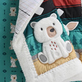 The Peanutshell 4 Piece Baby Crib Bedding Set for Boys & Girls - Newborn, Infant & Toddler Nursery Bed Set Decor with Two Crib Sheets, Dust Ruffle, Comforter - Western Woods The Peanutshell