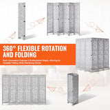 VEVOR Wood Room Divider, 6 Panel Wood Folding Privacy Screen, 66.9 Inches Tall Indoor Carved Partition Divider, Portable Decoration Screen, for Room Separation, Home, Office, Restaurant & Bedroom VEVOR