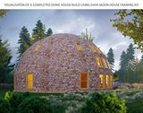 45 ft Wooden Dome Frame Kit – Large Geometric Timber Structure System | Prefabricated Architectural Dome Frame Components