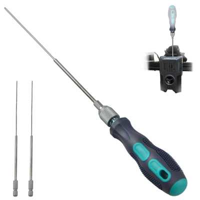 XIFOWE Clog Poke 3D Printer Accessories, Φ1.7mm L200mm Prolong Throat Piercing Needle Tool for Any 1.75mm Nozzles, 3D Printer Nozzle Cleaning Kit, Removable Needle, Quick Dredging, Reuse The Handle