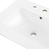 JONATHAN Y SNK1001A Ancillary 3-Hole 24 in. W x 18.25 in. D Classic Contemporary Rectangular Ceramic Single Sink Basin Vanity Top, White JONATHAN Y