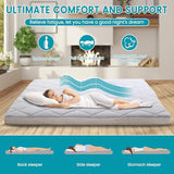 SUNYRISY Japanese Floor Futon Mattress, Thicken Roll up Tatami Mat, Foldable Mattress Topper Sleeping Pad Lounger Guest Bed for Camping Couch, Twin Full Queen SUNYRISY