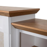 Country Living Belhaven 74 Inch Bookcase Mantel Package | 23 Inch Smart Electric Fireplace Insert Heater w/Remote | Warm Walnut Shelving | Marble or White Trim | Alexa & Google | Multi-Color Flames Country Living