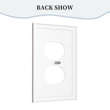 VGHOKO Outlet Covers Rustic Farmhouse Brown Wood Barn Door Decorative 1 Gang Duplex Light Switch Cover Plate Receptacle Wall Plate Electrical Switch Plate Covers for Bathroom Decor VGHOKO