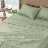 FreshCulture Full Sheet Set - Ultra Soft Sheets Full Size Bed - Brushed Microfiber - Deep Pockets - Easy Care - Cooling & Breathable - 4 Pieces Hotel Luxury Full Size Bed Sheets (Sage Green) FreshCulture