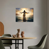 TUMOVO Paint by Numbers Kit for Adults Jesus Christ Walking on Water DIY Paint by Numbers for Adults Calming The Storm Oil Painting with Brushes Art Crafts Framed 16x20 in TUMOVO