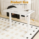 ERGOMAKER 35" Electric Standing Desk, Adjustable Height, Sit Stand Up Desk for Home Office & Computer Workstations, Memory Controller, White ERGOMAKER