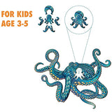 Octopus Wooden Jigsaw Puzzle 135 Pieces, 17.3"x13.6" with Unique Shapes for Adults by WoodGalaxy WoodGalaxy