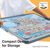 WELGEE Rotating Puzzle Board for 1500 Pieces with Drawers and Cover | Upgraded Lazy Susan Spinning Jigsaw Puzzle Organizer Table (35"x27") | Durable ABS Plastic, Ideal Gift for Mum WELGEE