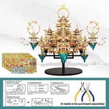Piececool 3D Metal Asian Puzzles Model Kits- LINGXIAO Palace Metal Building Kits for Adults, Brain Teaser Puzzle DIY Handcraft Best Gifts for Man Woman Family