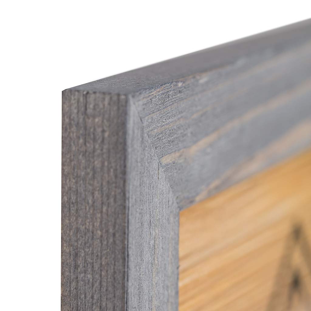 Rustic Wooden Poster Picture Frame 12x18 - Natural Solid Eco Distressed Wood for Wall Mounting Photo Frame - Grey WOOD SIDE ORBIS
