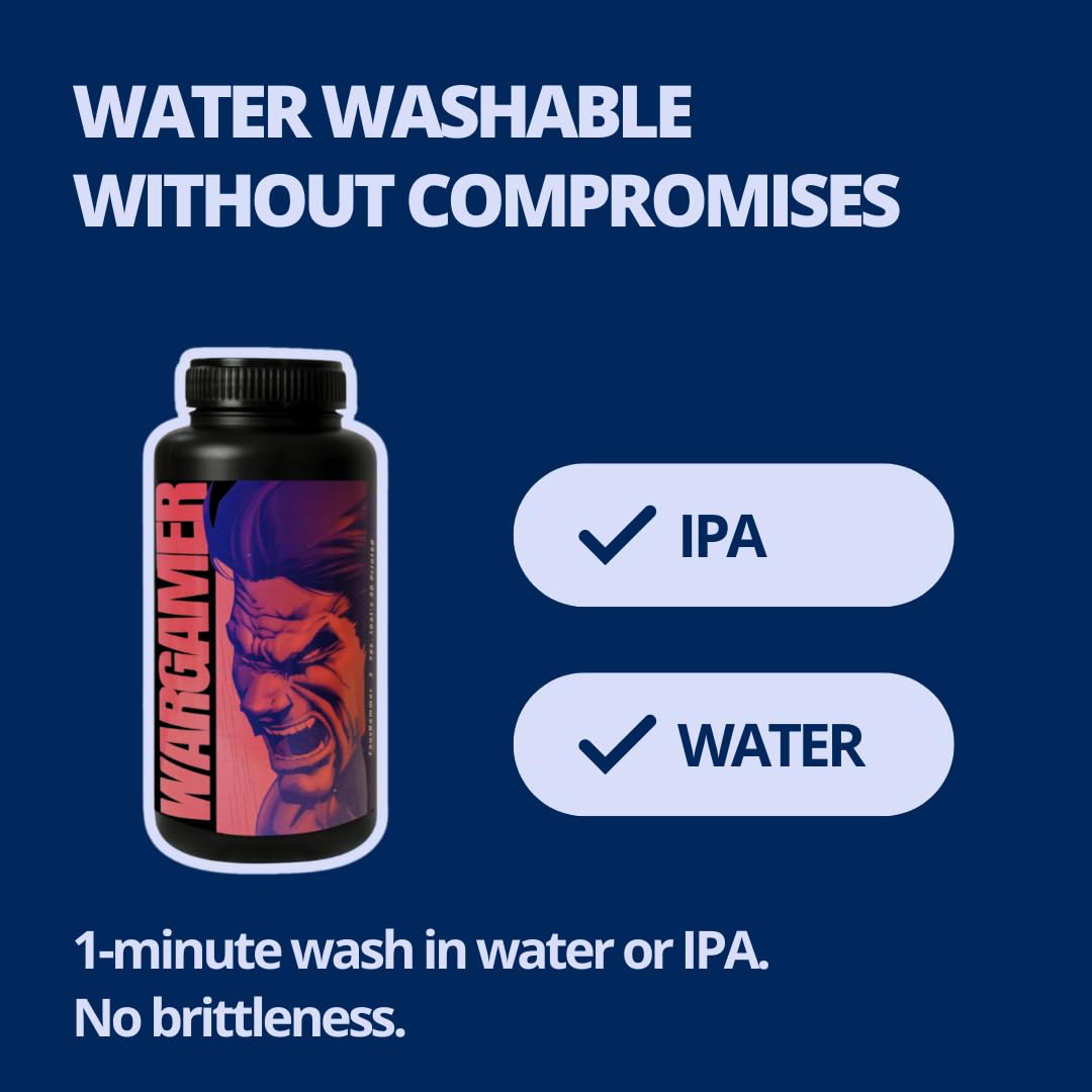 WARGAMER by FauxHammer | Durable Tabletop Miniature Resin | Wash with Water or IPA (1kg) Yes, That's 3D Printed