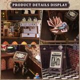 SUNNINO Book Nook Kit - DIY Miniature Doll House Kit Doll House 3D Wooden Puzzles with LED Lights, Book Nook Kits for Adults and Teens Best Gifts for Family Friends