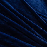 MORANJIAFANG Plush 340GSM Flannel Bed Blanket Cozy Microfiber Soft Thermal Fleece Blanket (Dark Blue, Oversized King 144"x144") MORANJIAFANG