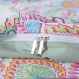 FADFAY Paisley Duvet Cover Set Queen Bohemian Damask Paisley Bedding Luxurious Pink Boho Paisley Comforter Cover Set 100% Cotton Ultra Soft Quilt Cover with Hidden Zipper Closure 3 Pieces, Queen Size FADFAY
