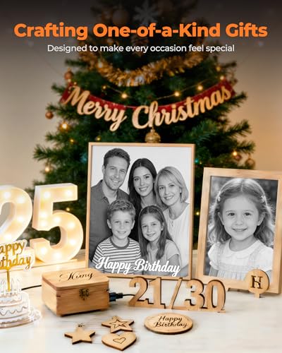 ACMER S2 Laser Engraver Machine for Beginners, 7W Laser Cutter Engraver for Tumbler, Wood & Acrylic, 300x300mm Working Area, 0.01mm Precision, 10000mm/min for DIY, Gifts & Small Business ACMER