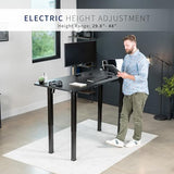 VIVO Electric Height Adjustable 71 x 30 inch Memory Stand Up Desk, White Extra Deep Table Top, White 4-Leg Dual Motor Frame, DESK-KIT-E4WW VIVO