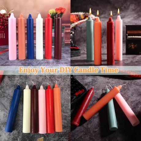 6-Cavity Long Cylinder Mold for Candle Making, 5.5Inch Cylinder Silicone Candle Mold Long Pillar Silicone Mold for Wax Candle Making Kackaidi