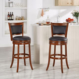 Ball & Cast Swivel Pub Height Barstool 29 Inch Seat Height Cherry Set of 1 Ball & Cast