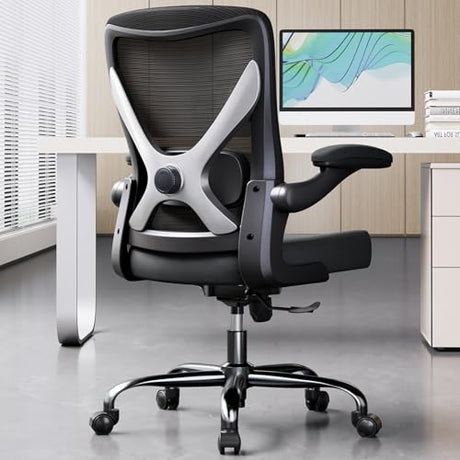 Ergalithic Ergonomic Office Chair - X-Shaped Computer Desk Chairs Comfy, Mesh High-Back Gaming Chair with Adjustable Lumbar Support, Executive Task Chair for Adults, Comfortable for Long Hours Ergalithic