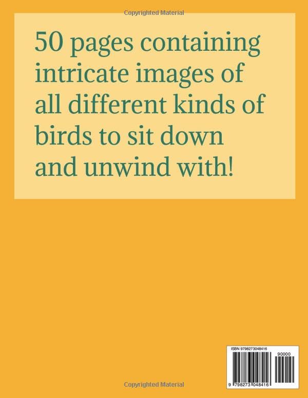 Birds Adult Coloring Book: Birds Themed Intricate Adult Coloring Book Majosta