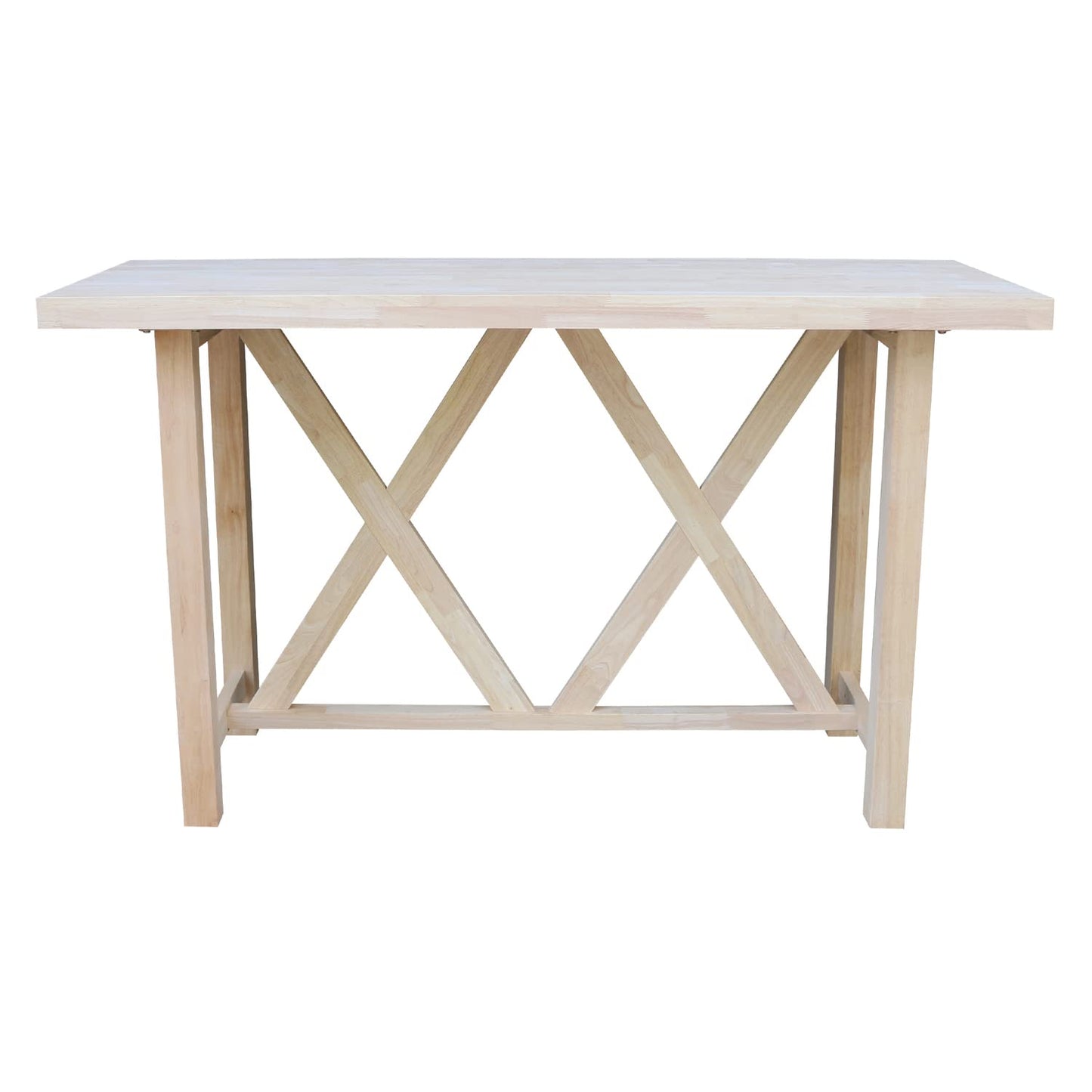 IC International Concepts Bar Height Table, Unfinished - WoodArtSupply