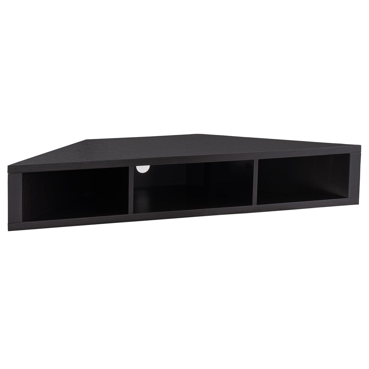 24/7 Shop at Home French 47 inch Modern Floating TV Stand with Storage, Floating Corner Shelf for Wall, Wood Entertainment Center with Shelves for Living Room, Bedroom, Family, Cappuccino Brown 24/7 Shop at Home