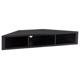 24/7 Shop at Home French 47 inch Modern Floating TV Stand with Storage, Floating Corner Shelf for Wall, Wood Entertainment Center with Shelves for Living Room, Bedroom, Family, Cappuccino Brown 24/7 Shop at Home