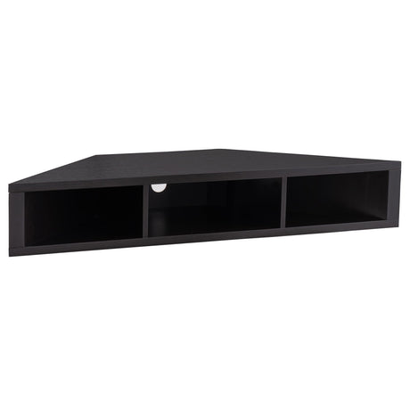 24/7 Shop at Home French 47 inch Modern Floating TV Stand with Storage, Floating Corner Shelf for Wall, Wood Entertainment Center with Shelves for Living Room, Bedroom, Family, Cappuccino Brown 24/7 Shop at Home