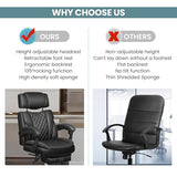 Executive Office Chair, Gaming Chairs with Footrest, Home Office Desk Chair, Ergonomic Computer Chairs with Lumbar Support, Suitable for Office and Home Use fidom