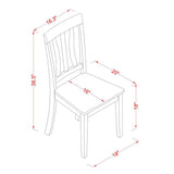 East West Furniture PFAN9-BCH-W 9 Piece Dining Set Includes a Square Dining Table with Butterfly Leaf and 8 Kitchen Chairs, 54x54 Inch, Black & Cherry East West Furniture