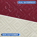 2026 Waterproof Sofa Dog Blanket (30"x70") Comfy Couch Sofa Mat for Pets with Anti-Slip Back, Universal Incontinence Lightweight Liner Pad for Furniture Car Picnic etc Durable Washable, Wine Red ZNSAYOTX