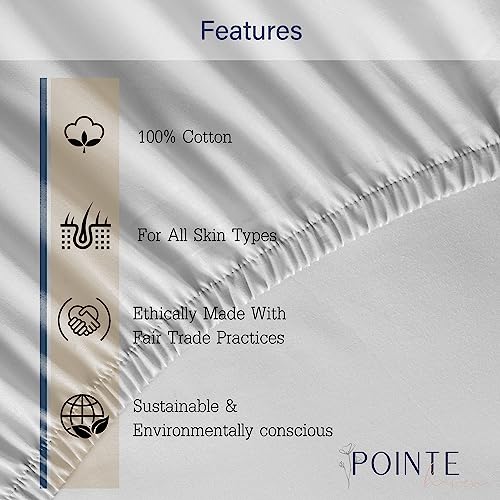 Pointehaven Bedding 4 Pieces Full 100% Cotton Percale Sheets- Printed Bed Sheet & Pillowcase Sets- Soft Cotton Bed Sheets Set- Fits Mattress 19 inches Deep Pocket (Full, Cypress) Pointehaven