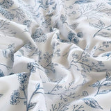 EAVD Blue Floral Comforter Set Twin/Twin XL White Soft Microfiber 3-Pieces Boho Botanical Flower Bedding Comforter Set for Girls with 2 Pillowcases Cute Fresh Botanical Bedding Set for All-Season EAVD