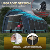 Wisteria Lane Heavy Duty Carport with 4 Cloth Bags, All-Weather Portable Garage with 2 Roll-up Doors, Car Canopy Storage Shelter Shed for Boat, Truck, or Garden Tools, 12' x 25' Wisteria Lane