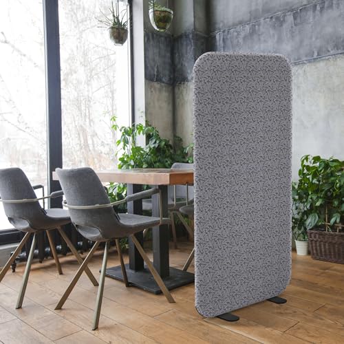DECOLAB Free Standing Room Dividers, Fabric Room Separation Panels for Bedroom, Dressing Room, Home, Office, Restaurant, Scratch Resistance, 29"x65", Frost DECOLAB