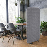 DECOLAB Free Standing Room Dividers, Fabric Room Separation Panels for Bedroom, Dressing Room, Home, Office, Restaurant, Scratch Resistance, 29"x65", Frost DECOLAB